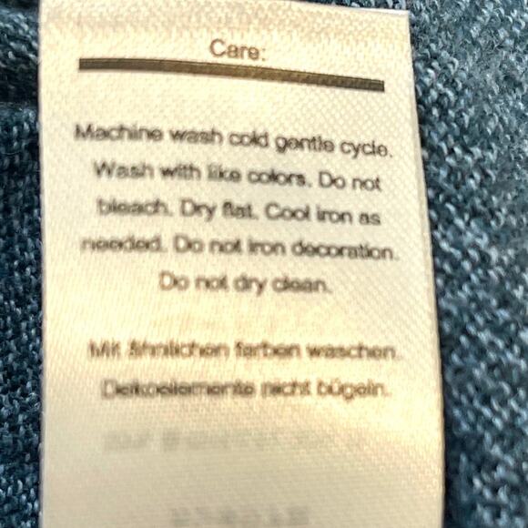 Smartwool Womens Shadow Pine Colorblock Sweater in Mist Blue/Twilight Marl Large - Picture 7 of 7